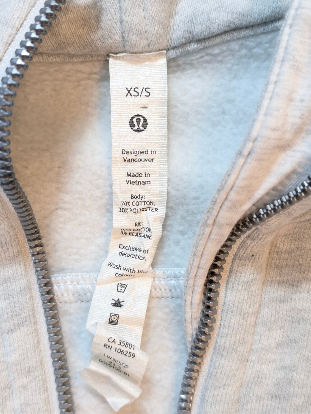 Lululemon Peloton Women's Scuba Cropped Full-Zip Hoodie Gray Athletic XS-S - Picture 8 of 10